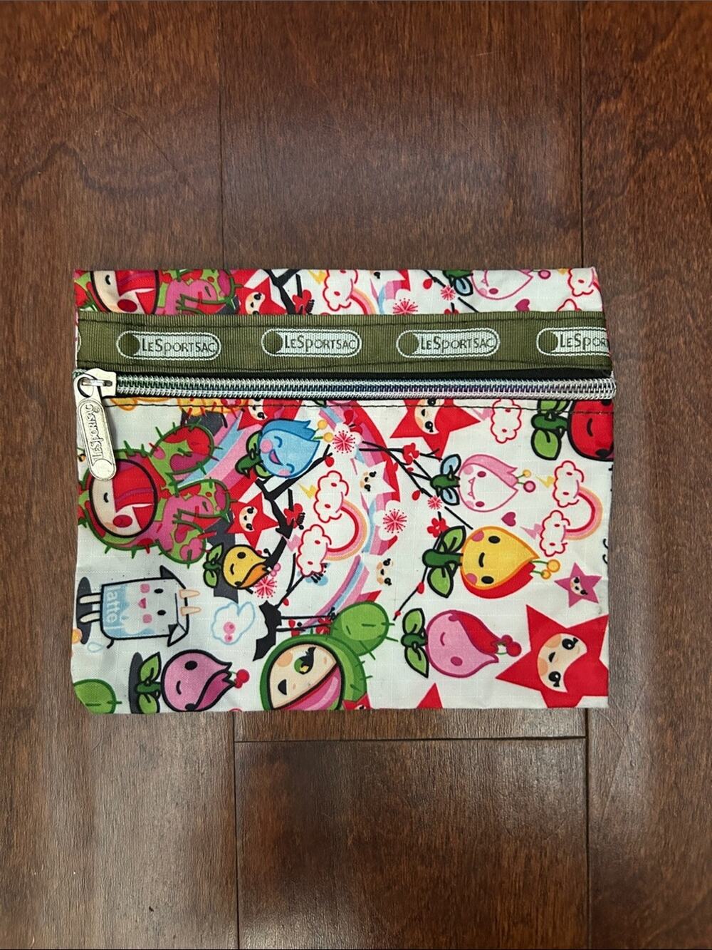 LeSportsac x Tokidoki Zipper Pouch Featuring a Vibrant "Latte Cactus"
